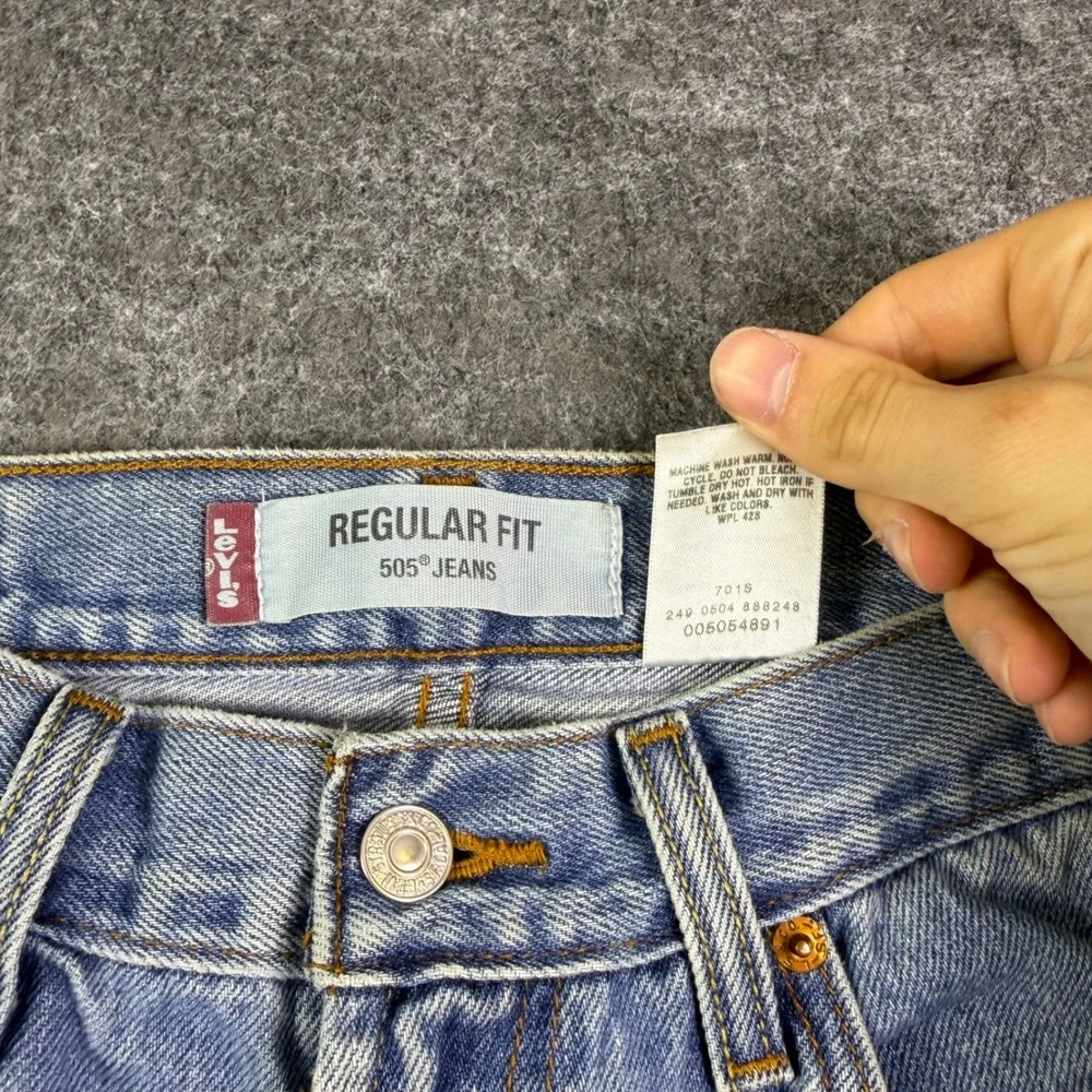 Levis distressing shown